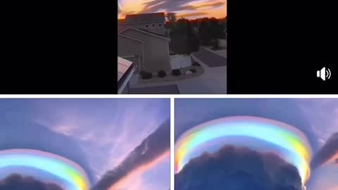 "rainbow cloud" was spotted over Hamilton, Virginia