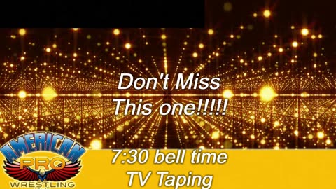 TONIGHT!!! Apr 18th APW TV TAPING!!!!