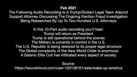 Feb 2021 - Trump's Return - Insider Attorney Discussing Ongoing U.S. Investigations +++