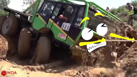 Off Road Truck Mud Race | Extrem off road 8X8 Truck Tatra - Woa Doodles Funny #comadi Videos??