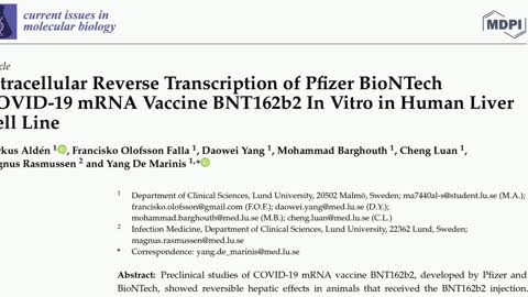Studio scientifico, trascrizione inversa dell'mRNA da vaccino nel DNA di cellule umane