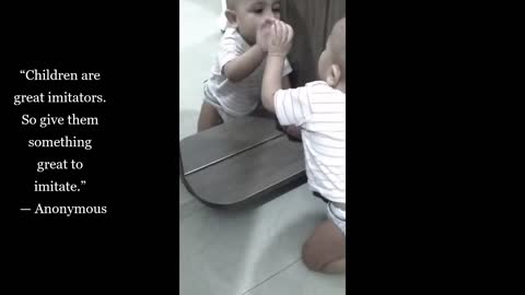 Try not to laugh by watching baby's reaction