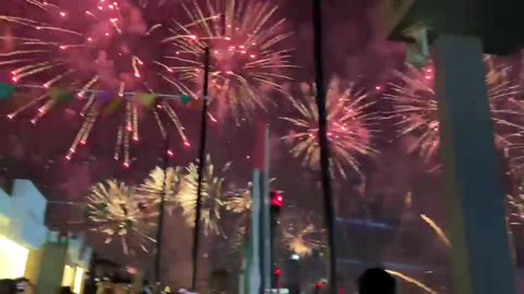 Enjoying fireworks UAE