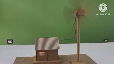 School Project - How to make working model of a wind turbine from cardboard