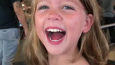 Funny video of little girls and a boy laughing in a Panda