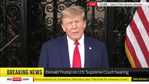 Trump press conference after Supreme Court hearing