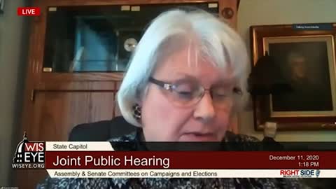 Witness # 8 Speaks at Wisconsin Legislature Hearing on Election Integrity. 12/10/20.