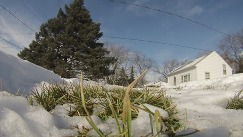 Snow melting timelapse in Iowa