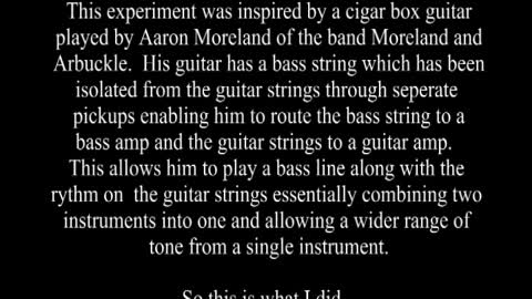 Cigar Box Guitar/Bass Hybrid