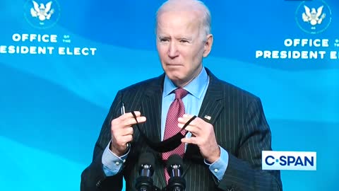 Joe Biden bumbling at press conference puts mask & ends press conference