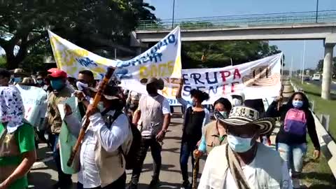 Inicia la marcha de la Minga en Cartagena