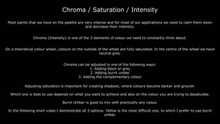 Colour mixing - How to adjust chroma