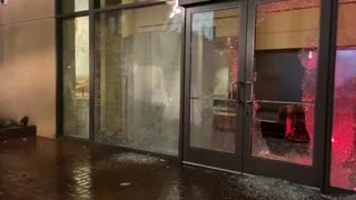 Antifa Smash up Oregon Historical Society