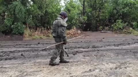 Central Military engineering units on the liberated territory of the Lugansk People's Republic