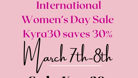 ESTADERMA SALE : CODE KYRA30 saves you 30% off! SALES STARTS MARCH 7TH @ 9am CENTRAL STANDARD TIME -