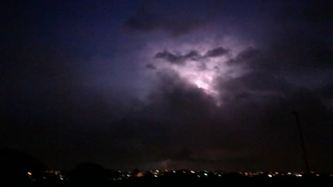 Stunning Lightening display in a single spot in the sky