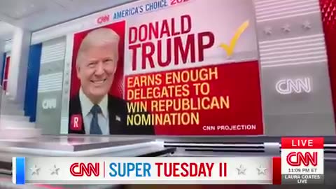 🚨 CNN announces that Donald Trump has won the GOP Nomination