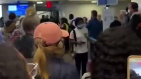 2021 Miami Spring Break - Blacks fight in Miami airport