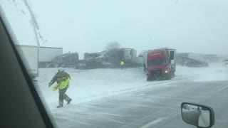 I-80 Tractor Trailer Pile Up