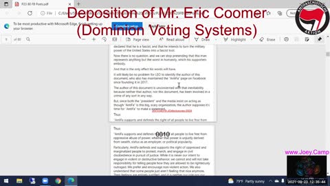 Joey Camp 2020: Eric Coomer Deposition, Video 2.