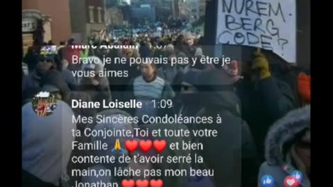 Montreal Jan. 8, 2022 No Vax Passport The Media Is The Virus Protest