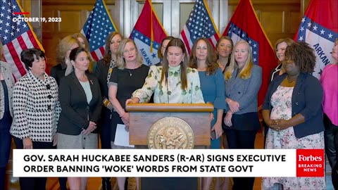 Watch: Gov. Sarah Huckabee Sanders Signs Order Banning 'Woke Nonsense'