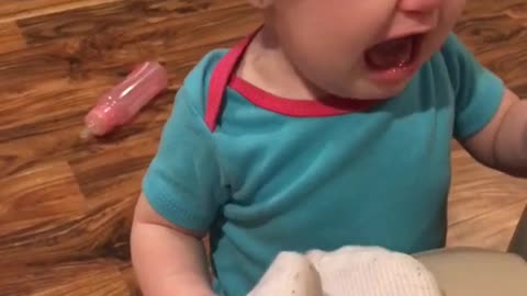 Baby Throws Fit over Toes
