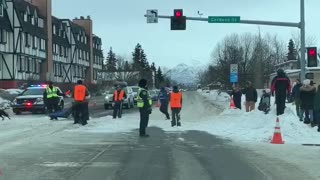 Traffic Stops for Dog Sled Race