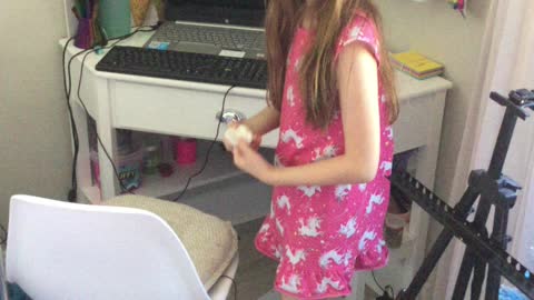 Felicity cleaning her room lol