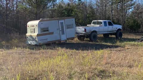 Blowing up a camper trailer with tannerite