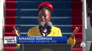 Inaugural poet Amanda Gorman delivers a poem at Biden's inauguration