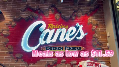 Las Vegas Hack! Cheap eat! Raising Cane's Food on a budget!