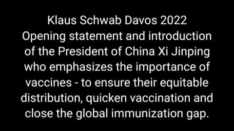 Klaus Schwab introduces Xi Jinping about so called Vaccination and control