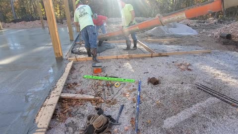 Pole Barn Construction - Concrete Pad Poured!