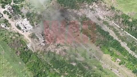RuAF Drone Corrected Artillery Strikes on AFU Position