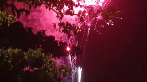 Jubilant fireworks on the first day of 2020