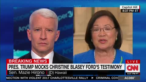 Media Claims Trump Mocks Christine Ford So CNN Gets Hawaiian Senator