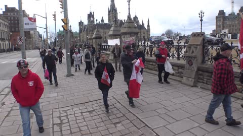 CROWD MARCHING - Ottawa Freedom Rally - March 26, 2022 - Maritime Convoy Edition