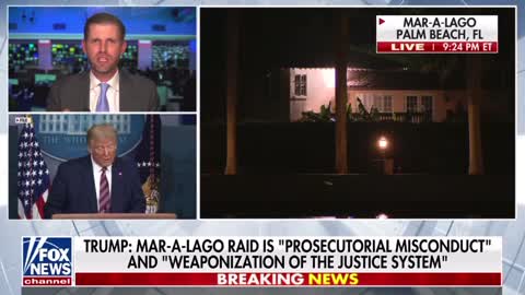 TRUMP: MAR-A-LAGO RAID IS "PROSECUTORIAL MISCONDUCT" AND "WEAPONIZATION OF THE JUSTICE SYSTEM"