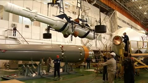 The Expedition Soyuz Spacecraft Is Prepared for Launch