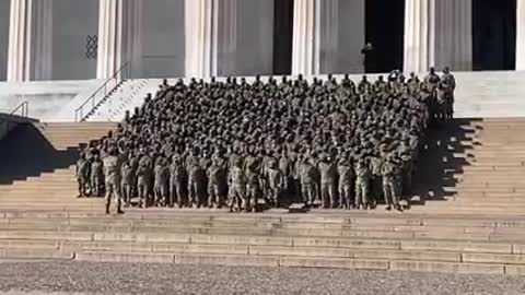 Our Nat'l Guard Troops At the Lincoln Memorial January 24th
