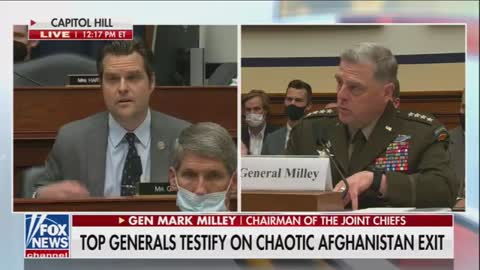 Gaetz Calls Out Milley, States Milley Spent More Time on Book Than Afghanistan