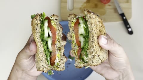 FULL VIDEO- Hummus Sandwich (Your new favorite!)