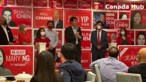 Canadian PM Justin Trudeau celebrating the Mid-Autumn Festival in Richmond Hill, ON