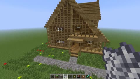 MINECRAFT How to build big wooden house