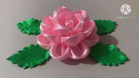 DIY Satin Ribbon Rose flowers _ How to make ribbon rose _ DIY_ Ribbon Flowers