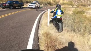Motorcyclists Have a Close Call on Blind Canyon Corner