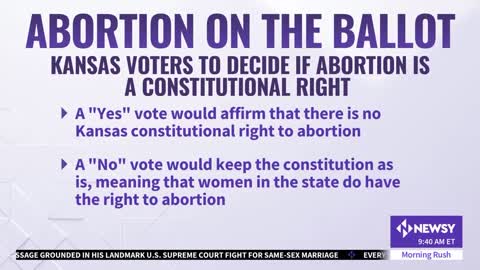 Kansas Voters To Decide On Abortion Rights