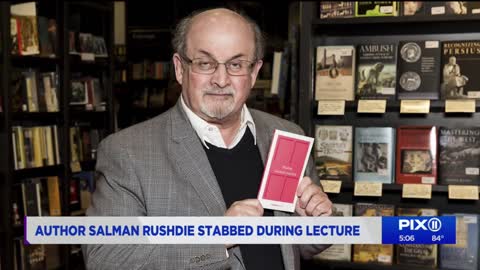 "Author Salman Rushdie stabbed on lecture stage in New York "