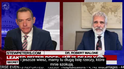 Dr Robert Malone ujawnia poufne informacje firmy Pfizer. Napisy PL
